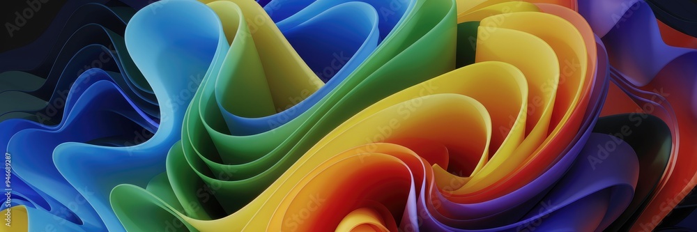 Poster vibrant abstract background with colorful liquid patterns