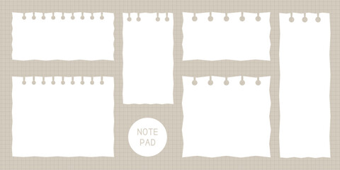 Simple Notepad Frame Design Set