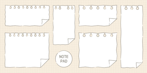 Simple Notepad Frame Design Set