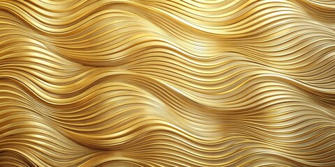 Abstract Golden Waves - 3D Rendered Wavy Lines, Abstract Background, Gold Texture, gold, wave, abstract, texture