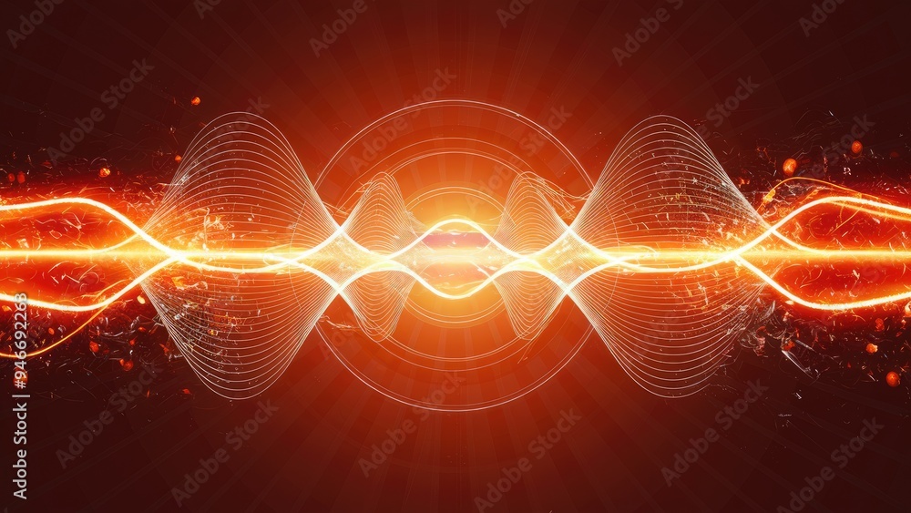 Poster laptop showing an ascending graph accompanied by a megaphone