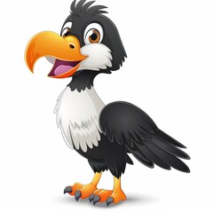 Naklejka premium Eagle Wind animal cartoon isolated whitebackground 16:9