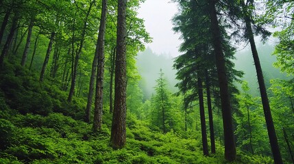 Obraz premium Foggy Forest.