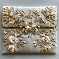 beautiful letter cover decorated with flowers. generative ai