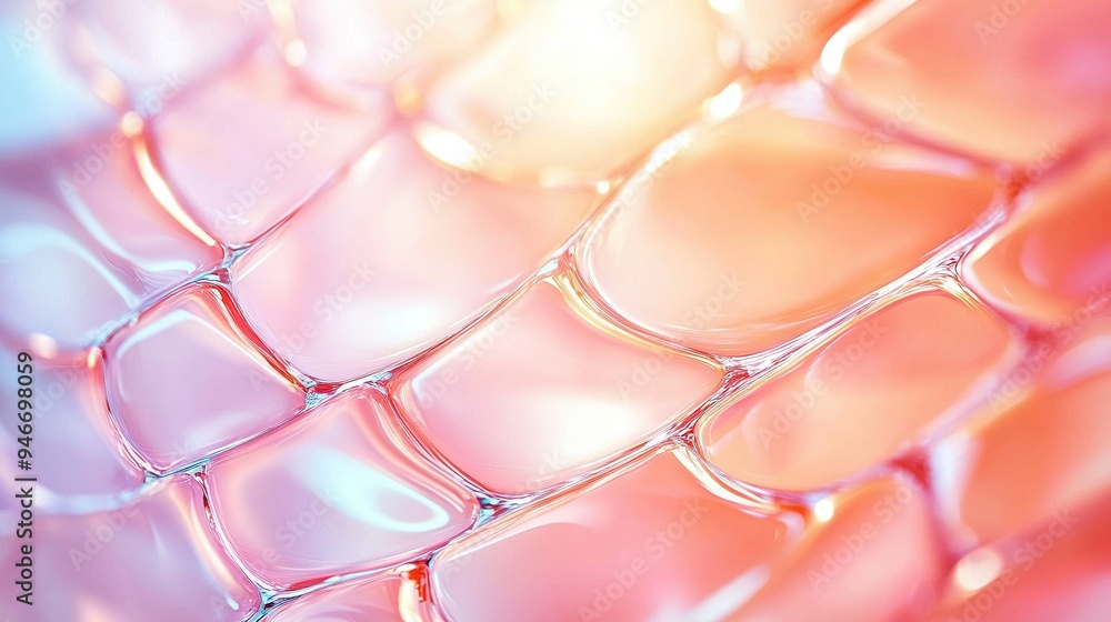 Poster close-up of shiny surface illuminated by bright light source in the center of image