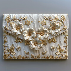 beautiful letter cover decorated with flowers. generative ai