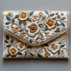 beautiful letter cover decorated with flowers. generative ai