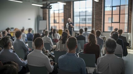 Obraz premium Business Conference with Engaged Audience