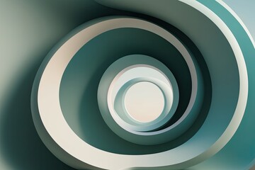 Obraz premium Tranquil 3D Abstraction with Smooth Arcs and Serene Elegance