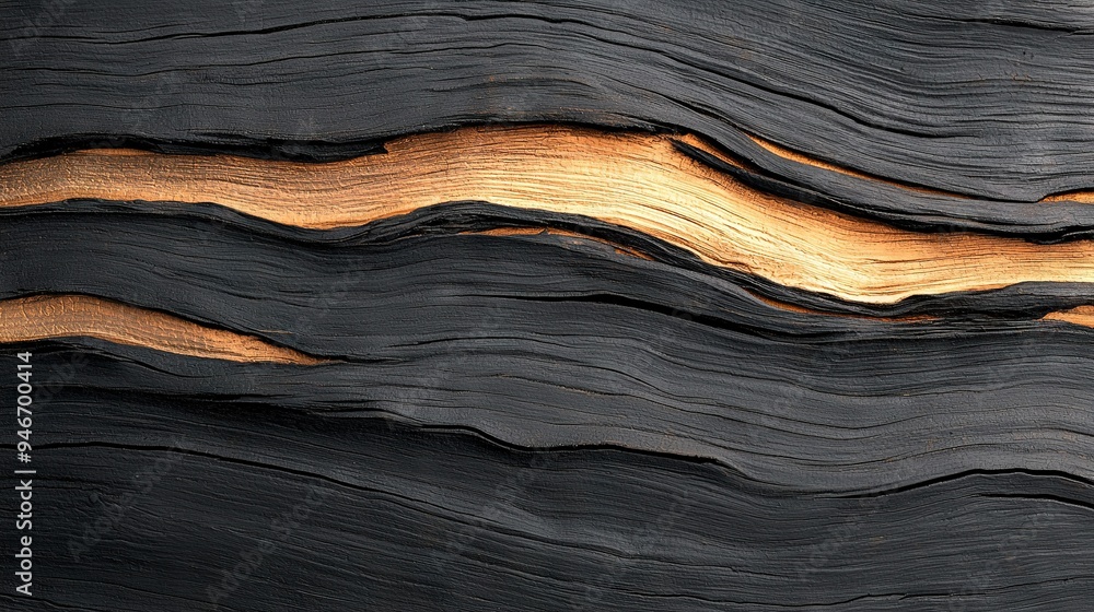 Aufkleber a close-up of a wooden block with a beam emanating from its top