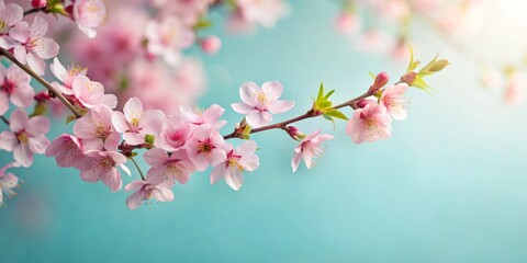 Obraz premium Delicate cherry blossoms with a serene water reflection