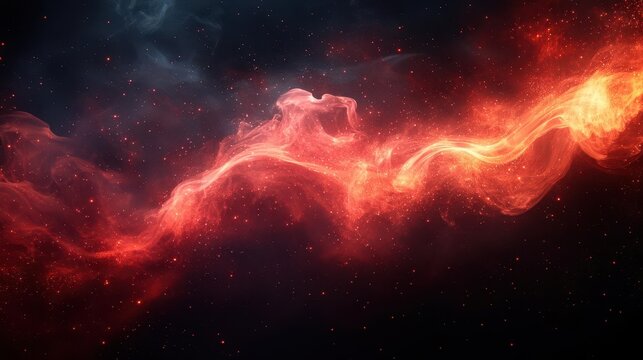 ethereal red smoke tendrils swirling against black backdrop mystical atmosphere dynamic fluid motion abstract art concept