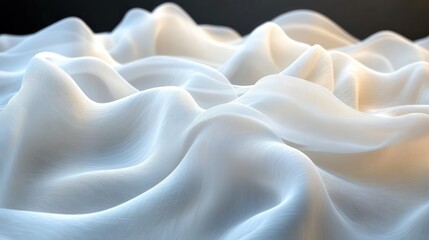 ethereal white waves forming a seamless subtly textured background soft shadows and highlights create a sense of depth and movement perfect for elegant minimalist designs