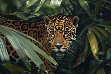 Stealthy jaguars prowling through the jungle