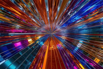 Obraz premium Vibrant Colorful Glass Background with Dynamic Optical Design