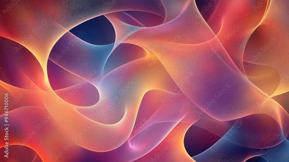 Poster an abstract background featuring unusual forms generated by a computer