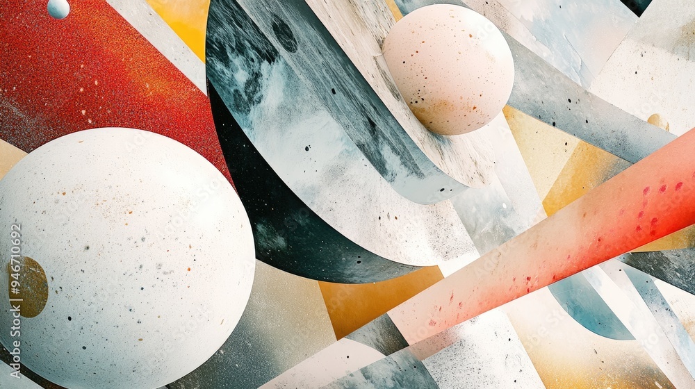 Poster abstract shapes colors and elements create a backdrop design for supporting compositions related to 