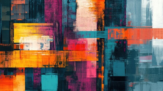 Boxy abstract design for decorative purposes featuring urban and architectural themes suitable for backgrounds