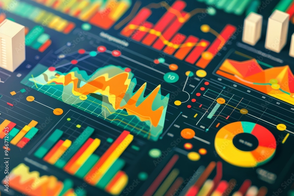 Poster charts and analytics provide visual illustrations of data