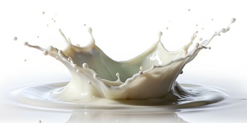 Milk Splash Crown, isolated , splash , liquid , white