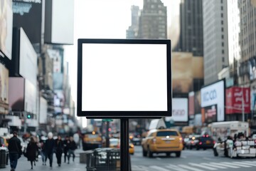 Fototapeta premium Blank billboard sign on the street in the city