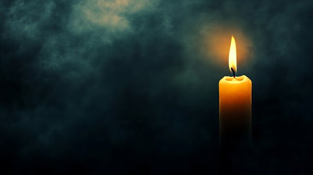 A soft, glowing candlelight background with a large, dark area for text