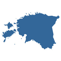Vector outline map of Estonia