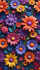 Obraz premium 3d wallpaper An abstract floral background