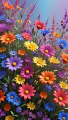 Fototapeta premium 3d wallpaper An abstract floral background