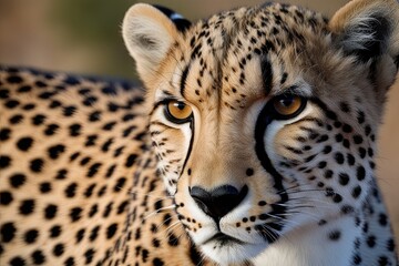 Fototapeta premium Detailed Close-Up of Cheetah Fur Texture and Pattern for Wildlife Photography