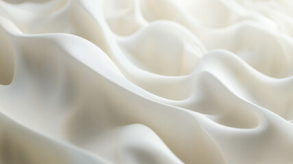 Obraz premium Abstract close-up of a soft white surface with gentle flowing patterns and smooth texture