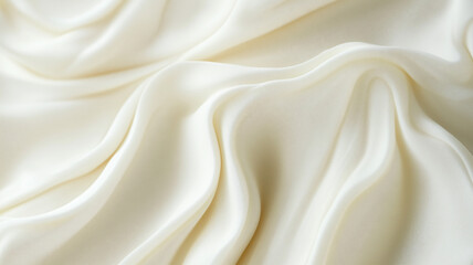 Obraz premium Abstract close-up of a soft white surface with smooth flowing curves and serene design
