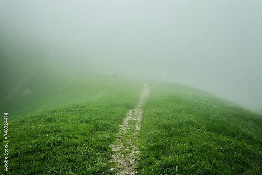 Aufkleber a mysterious fog obscured the path ahead