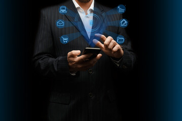 Accessing the internet interface with smart phone and internet connection technology