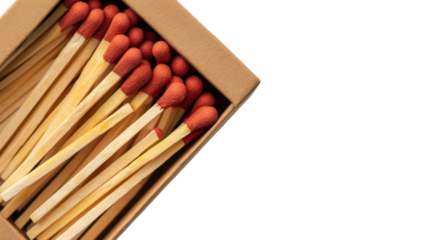 Pack of matches isolated on white background