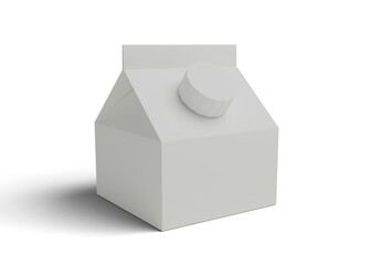 Organic milk carton mockup