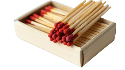 Pack of matches isolated on white background