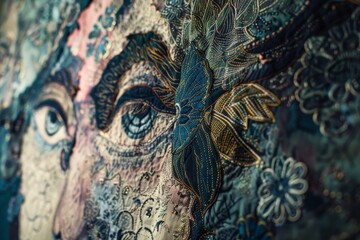 An intricate tapestry told stories of generations past