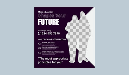 School Admission Social Media Banner Template