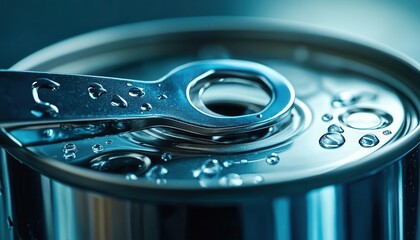Can opener with grip opening a can of soup, with a focus on practicality