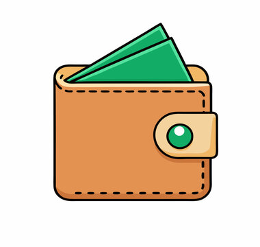 recommend clip art: Wallet with money stock illustration