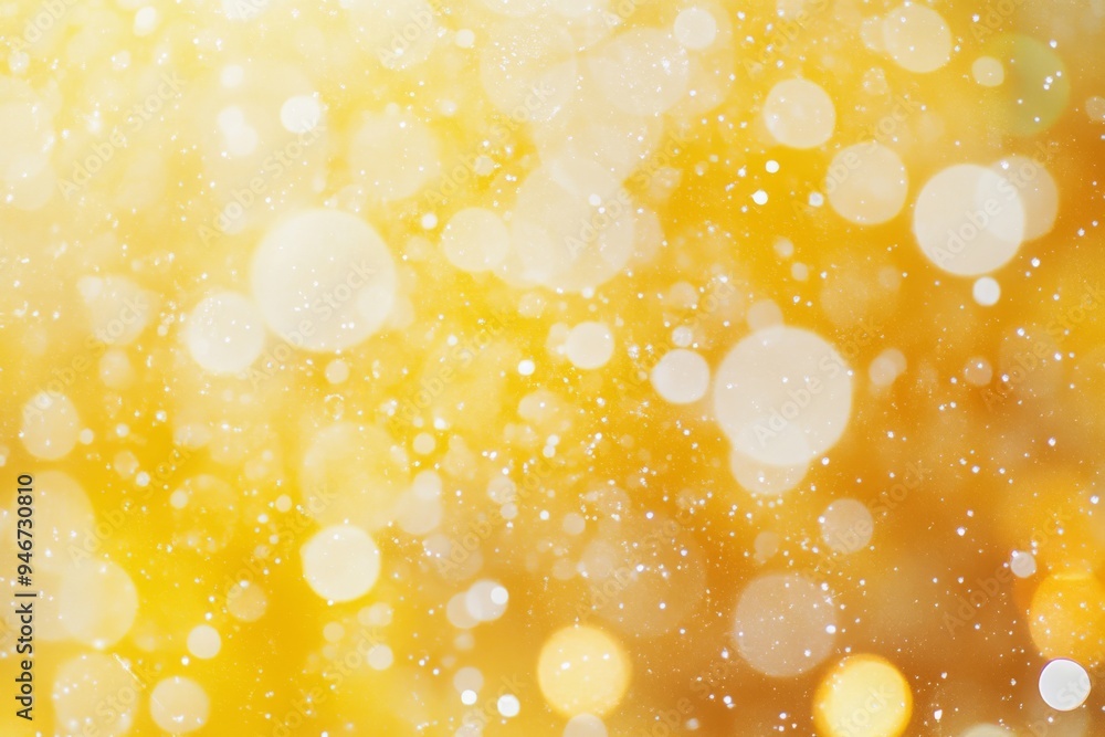 Poster the background of this image is an abstract gold background which features a soft blur bokeh effect 