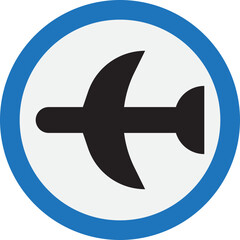 Airplane Icon, Aircraft Flight Symbol, Drone Icon