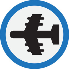 Airplane Icon, Aircraft Flight Symbol, Drone Icon