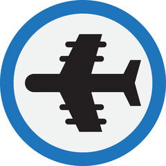 Airplane Icon, Aircraft Flight Symbol, Drone Icon