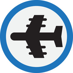 Airplane Icon, Aircraft Flight Symbol, Drone Icon
