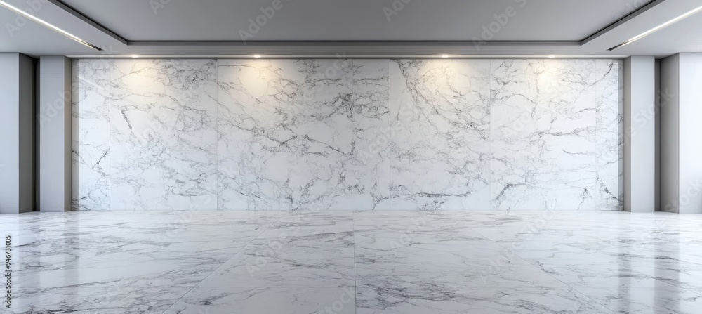 Wall mural this white marble flooring can be used as an interior decoration for displaying your products in the