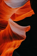 Arizona Antelope canyon with sandstone walls in multicolored abstract background near Grand Canyon.