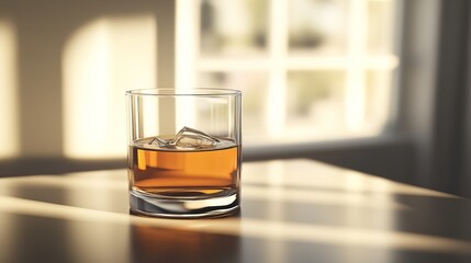 clear drinking glass with brown liquid
