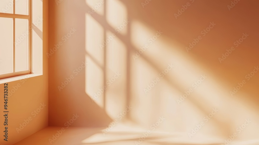 Poster this presentation background combines light and intricate shadows from the window and wall to create